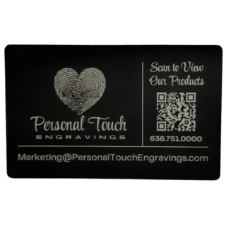 Personalized Black Metal Engraved Business Cards