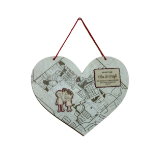 Hanging Heart - Map of Home